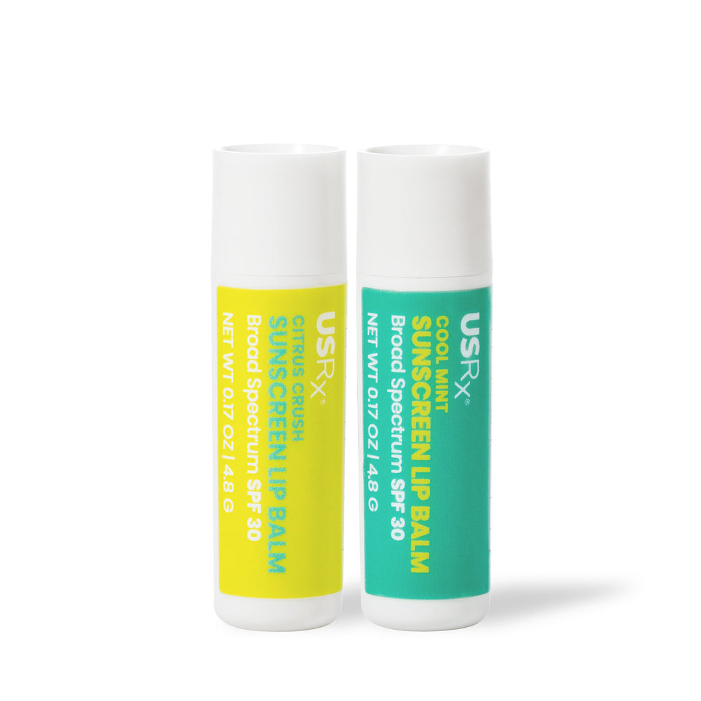 USRX Sunscreen Lip Balms in Citrus Crush and Cool Mint