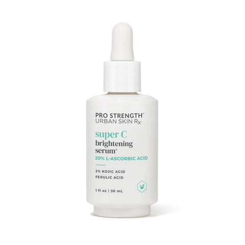 Bottle of Urban Skin RX Super C Brightening Serum product on white background